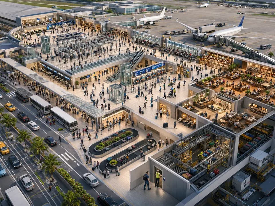 Los aeropuertos: escena de ejemplo de IRIS Neural