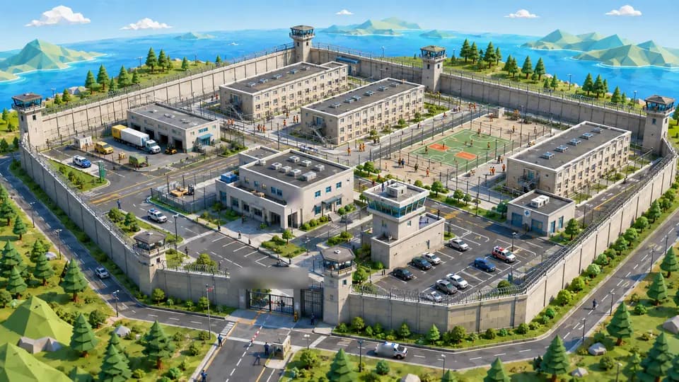 El centro penitenciario: escena de ejemplo de IRIS Neural