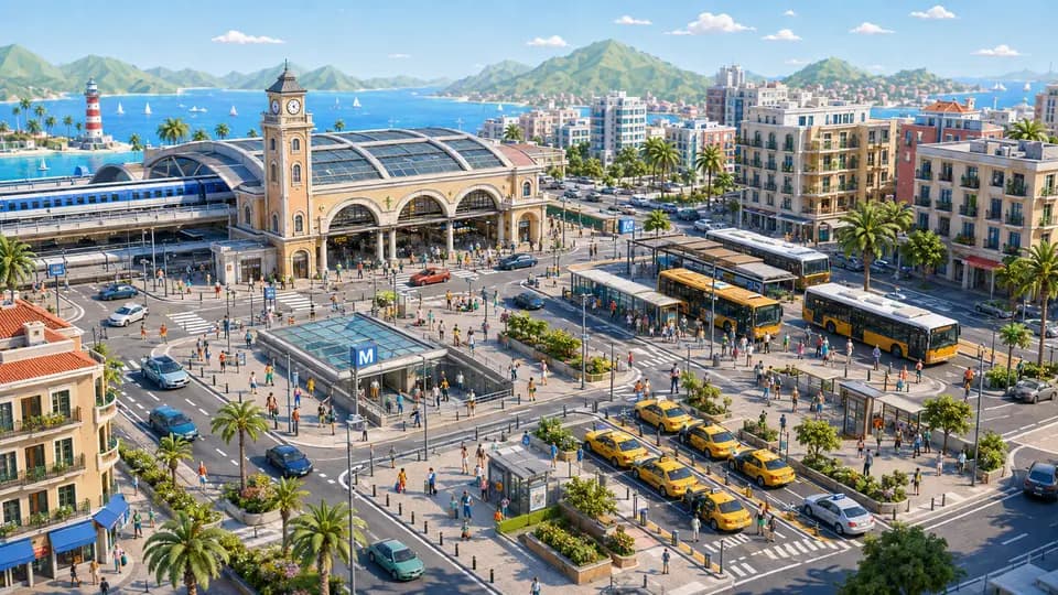 El transporte público: escena de ejemplo de IRIS Neural