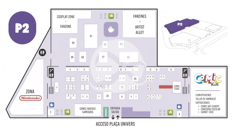 Id 001 – Lemon – Genera un heatmap de la cantidad de público en salón del cómic Mapa del Salón del Cómic con visualización tipo heatmap que muestra la concentración de público en tiempo real por zonas del recinto.