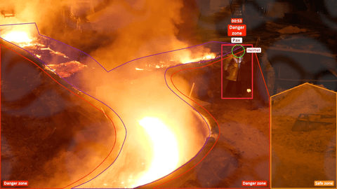 Infinity Neural - Monitorización en tiempo real del tiempo de permanencia de operarios en zonas de peligro mediante visión artificial, con detección de equipos de protección y alertas por exposición prolongada en entornos de alto riesgo.